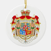 ヴィンテージ王室のデンマークの紋章 セラミックオーナメント (正面)