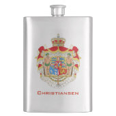 ヴィンテージ王室のデンマークの紋章 フラスク (正面)