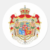 ヴィンテージ王室のデンマークの紋章 ラウンドシール (正面)