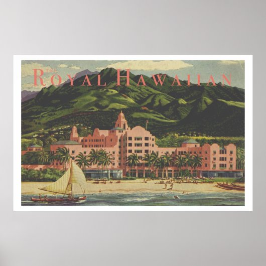 ヴィンテージ王室のハワイアンヘビーウェイト旅行ポスター ポスター (正面)