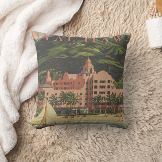 ヴィンテージ王室のハワイアン装飾用クッション クッション (ブランケット)