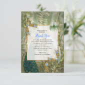 ヴィンテージ王室のピーコックテンプルドリームズサンキューカード 出欠カード (スタンド正面)