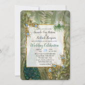 ヴィンテージ王室のピーコックテンプルドリームズ 招待状 (正面)