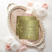 ヴィンテージ王室のファンシーフォーマル金ゴールド結婚s 招待状