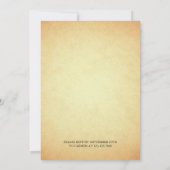 ヴィンテージ王室のフェアリータールキャッスルブライダルシャワー 招待状 (裏面)