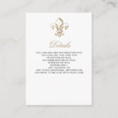 ヴィンテージ王室のフランスの（紋章の）フラ・ダ・リ結婚の エンクロージャーカード (正面)