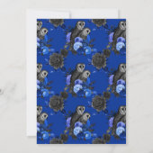 ヴィンテージ王室のブルーフールズゴシック婚約パーティ 招待状 (裏面)