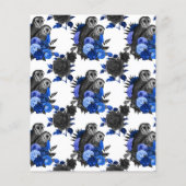 ヴィンテージ王室のブルーフールズゴシック結婚式招待状 チラシ (裏面)