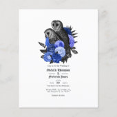 ヴィンテージ王室のブルーフールズゴシック結婚式招待状 チラシ (正面)