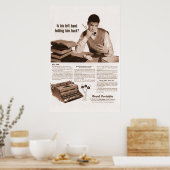 ヴィンテージ王室のポータブルタイプライター広告1949年 ポスター (キッチン)