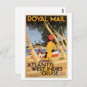 ヴィンテージ王室のメインアトランティスウェストインディクルーズジャン ポストカード (正面/裏面)
