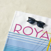 ヴィンテージ王室のメール旅行ポスター ビーチタオル (インサイチュ)