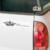 ヴィンテージ王室の冠 バンパーステッカー (トラック上)