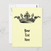 ヴィンテージ王室の冠 ポストカード (正面/裏面)