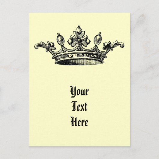ヴィンテージ王室の冠 ポストカード (正面)