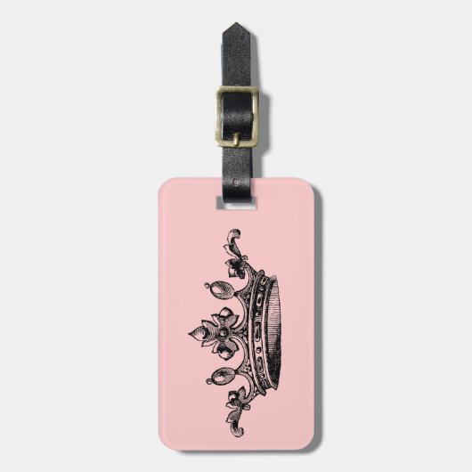 ヴィンテージ王室の冠 ラゲッジタグ (正面縦)