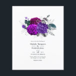 ヴィンテージ王室の紫と銀のフローラ結婚ズ チラシ<br><div class="desc">水彩フローラ結婚式招待状カードはカスタマイズ可能。任意の与えテーマまたは庭園の結婚式に最適。この予算の招待状はチラシ紙にあり、非常に薄い。封筒は含まれない。同じテーマに封筒が含まれ、一致する製品が含まれる厚い招待状については、以下のコレクションを参照。</div>