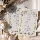 ヴィンテージ王室の結婚式 プログラム ハンドファン