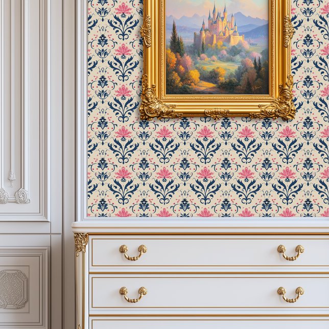 ヴィンテージ王室の開花 壁紙 (Vintage Royal Bloom Princesscore Wallpaper)