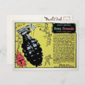 ヴィンテージ玩具手榴弾広告はがき  ポストカード (正面/裏面)
