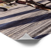 ヴィンテージ玩具用ワゴン及びトラクター三輪車 ポスター (角)