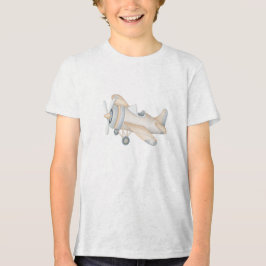 ヴィンテージ玩具飛行機イラスト トライブレンドＴシャツ