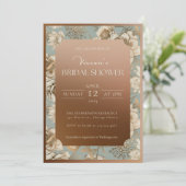 ヴィンテージ珍重フローラと鳥ブライダルシャワー 招待状 (スタンド正面)