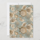 ヴィンテージ珍重フローラと鳥ブライダルシャワー 招待状 (裏面)