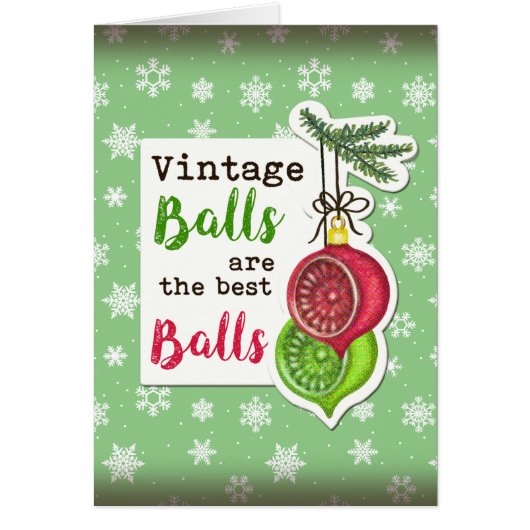 ヴィンテージ球最高のは...クリスマスカード (正面)