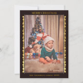 ヴィンテージ球根クリスマスフォト不透明ベール効果 シーズンカード (正面)