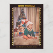 ヴィンテージ球根クリスマスフォト不透明ベール効果 シーズンポストカード (正面)