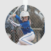 ヴィンテージ球縫い写真パーソナライズされた オーナメント (裏面)