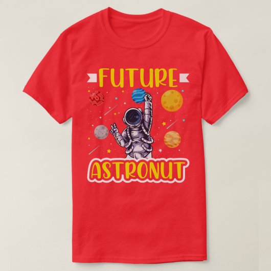ヴィンテージ理学部生引用文未来宇宙飛行士 Tシャツ (デザイン正面)