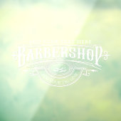 ヴィンテージ理容室ビジネスフロントウィンドウをパーソナライズ ウィンドウサイン (シート3)