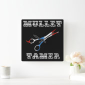 ヴィンテージ理容師おもしろいマレー玉子 スクエア壁時計 (ホーム)