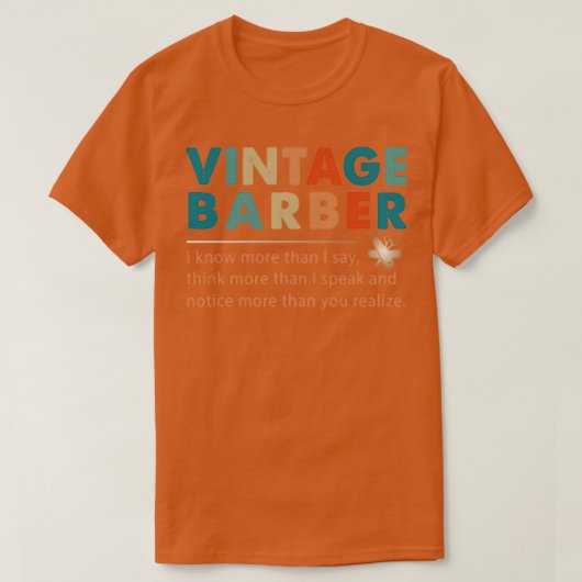 ヴィンテージ理容師の詳細 Tシャツ (デザイン正面)
