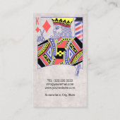 ヴィンテージ理容師キングオブダイアモンズヘアドレッサーヘアB 名刺 (裏面)