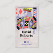 ヴィンテージ理容師キングオブダイアモンズヘアドレッサーヘアB 名刺 (正面)