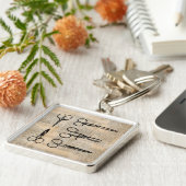 ヴィンテージ理容師シアーズアンティークはさみ キーホルダー (側面)