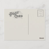 ヴィンテージ理容師ショップシェービング ポストカード (裏面)