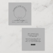 ヴィンテージ理容師ショップ美容師理容師 スクエア名刺 (正面/裏面)