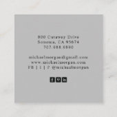 ヴィンテージ理容師ショップ美容師理容師 スクエア名刺 (裏面)