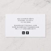 ヴィンテージ理容師タロットロゴモノグラム 名刺 (裏面)