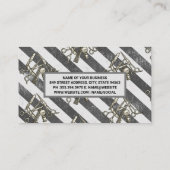 ヴィンテージ理容師ツール |ストライプ 予約カード (裏面)