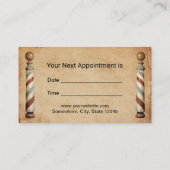 ヴィンテージ理容師バーバーショップ美容師アポイントメント 予約カード (裏面)