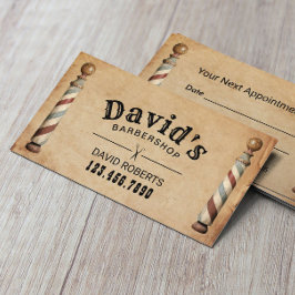 ヴィンテージ理容師バーバーショップ美容師アポイントメント 予約カード