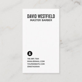 ヴィンテージ理容師ポールロゴ名刺 名刺