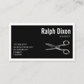 ヴィンテージ理容師店スカルはさみ名刺 名刺 (裏面)