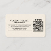 ヴィンテージ理容師店 名刺 (裏面)