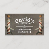 ヴィンテージ理容師美容師カミソリアポイントメント 予約カード (正面)